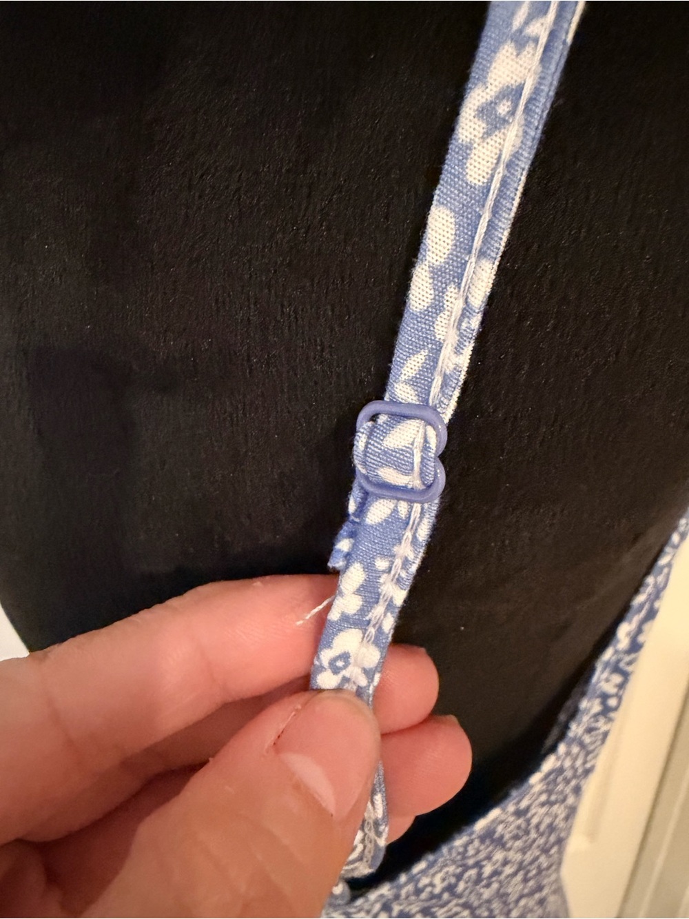 Blue Floral Slip Dress - Picture 5 of 5